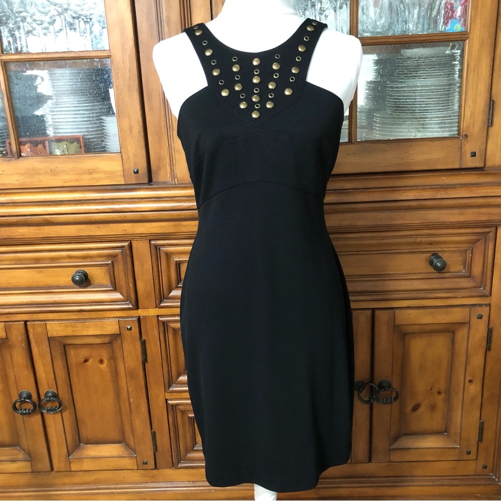 Boston Proper Black Dress with Grommets